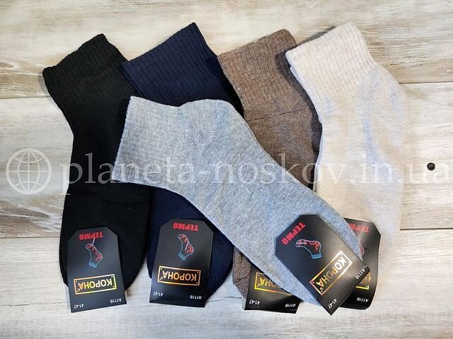 Носки с махровым следом мужские ТМ «Корона» средней высоты, цветные, A1116-2.