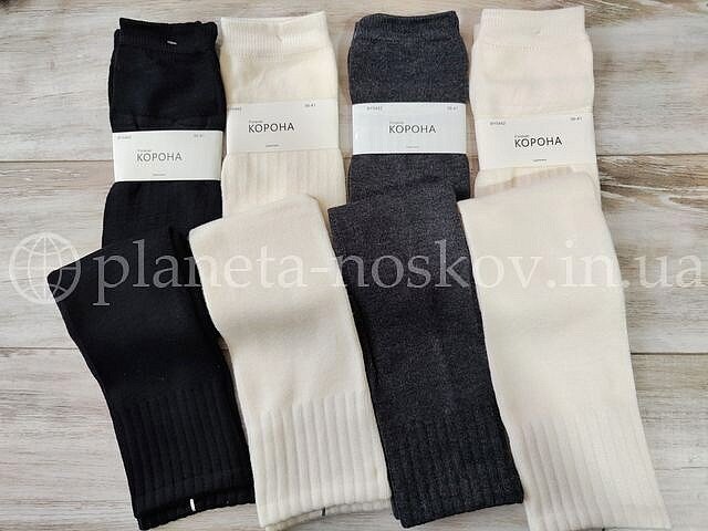 Гетры женские кашемировые ТМ «КОРОНА» однотонные, заколенки, ассорти, BY5462-3.