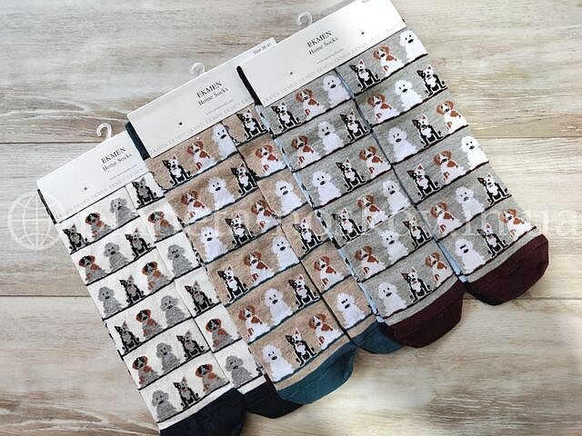 Носки турецкие женские хлопковые ТМ "EKMEN original с принтами "Собачки".