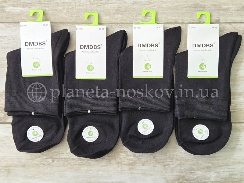 Носки женские бамбуковые ТМ "DMDBS" средней высоты, однотонные, ассорти, BJ705.