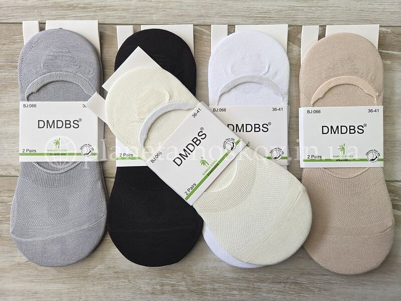 Следы женские бамбуковые ТМ «DMDBS» с силиконом на пятке, однотонные, пастельные цвета, BJ066 (СЕТКА).